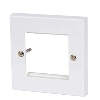Image of K M Electronics® 1 Gang Double Module Modular Wall FACE Plate Frame Outlet for 50MM X 25MM