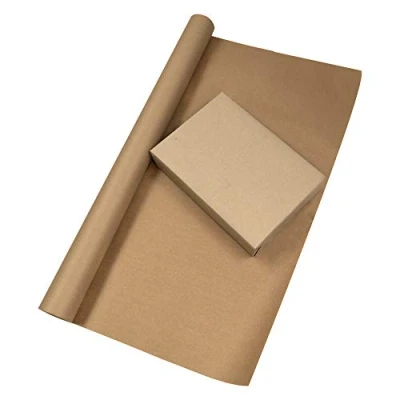 Image of 750mm x 25M Heavy Duty Brown Kraft Wrapping Paper Roll 90gsm 25 METRES