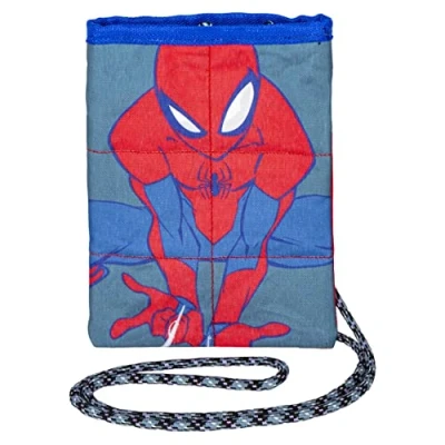 Image of CERDÁ LIFE&#039;S LITTLE MOMENTS Spiderman Children&#039;s Phone Bag Zip Closure 13 x 28 1 cm Small with Drawstring Handle Ideal for Carrying Around Neck Original Product Designed in Spain