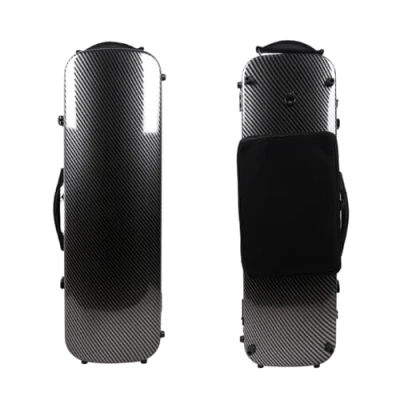 Image of Yinfente Violin Case, 4/4 Size Carbon Fiber Oblong Full Lightweight, Backpack with Music Sheet Bag, 2 Bow Holders, Hygrometer