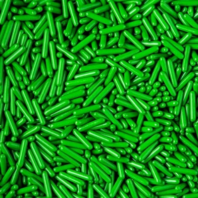 Image of simply topps Metallic/Polished Rods Cake or Cupcake Decoration Sprinkles (Green, 25g)