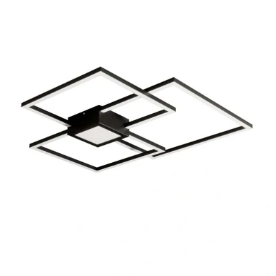 Image of Lindby LED ceiling lamp Duetto, 65 cm, anthracite, 38 W, aluminium