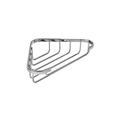 Image of Croydex QM260941 Chrome Plated Mild Steel Corner Wire Soap Dish, 5 Year Rust Free Guarantee, Silver