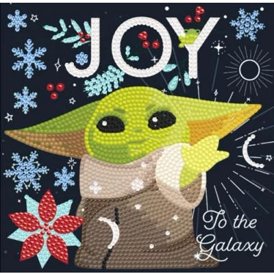 Image of CRYSTAL ART Grogu Joy to the Galaxy (Star Wars) 18x18cm Card