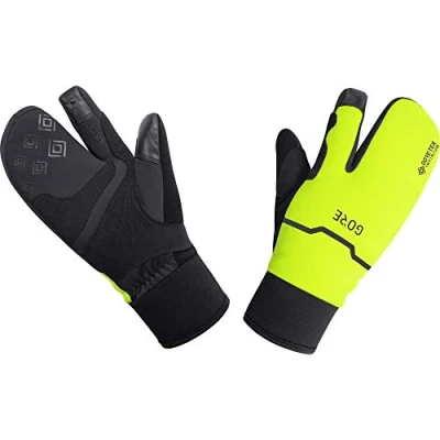 Image of GOREWEAR GORE TEX INFINIUM™ Thermo Split Gloves, Black/Neon Yellow, 9