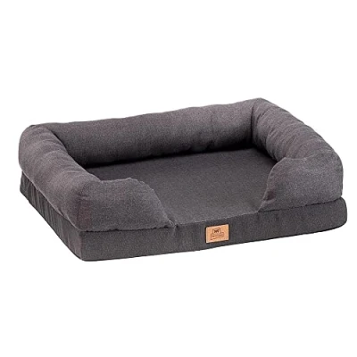 Image of Ferplast Dog Bed Cushion Medium Memory Foam MatOrthopedic and Sofa Mattress Washable 64 x 52 h 16,5 cm. Grau