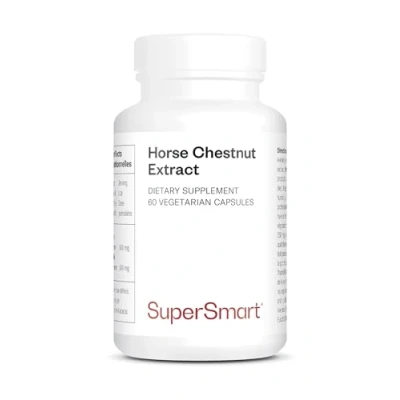 Image of Supersmart Horse Chestnut Extract 250 mg Standardized to 20% Aescin Support Healthy Venous Circulation Legs Pain Relief Non GMO &amp; Gluten Free 60 Vegetarian Capsules
