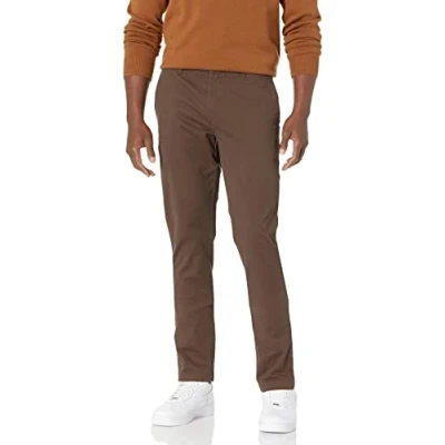 Image of Amazon Essentials Men&#039;s Skinny Fit Washed Comfort Stretch Chino Trousers (Previously Goodthreads), Brown, 36W / 28L