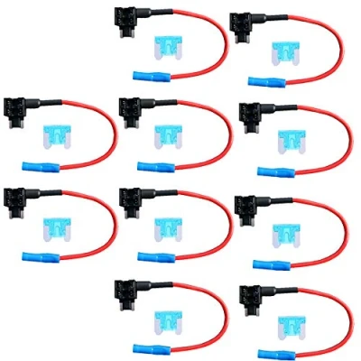 Image of Mintice™ 10 X Car Vehicle 12v 24v Add a circuit Fuse ACN TAP Adapter Low Profile Blade Style Holder Plug