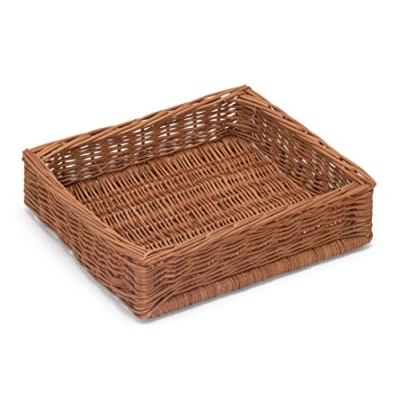 Image of Prestige Wicker Willow Display Basket, Natural, 35x30x9 cm