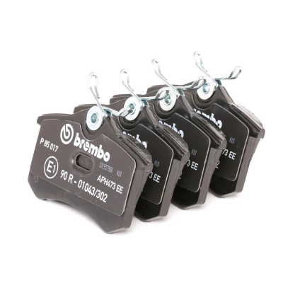 Image of 425056, 425108 brake pad set BREMBO P 85 017 excl. wear warning contact with caliper screws without accessories AUDI: A4 B7 Avant