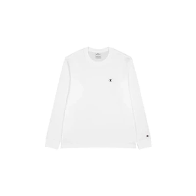 Image of Champion Men&#039;s Legacy Basics L S Crewneck Long Sleeve T Shirt, White,