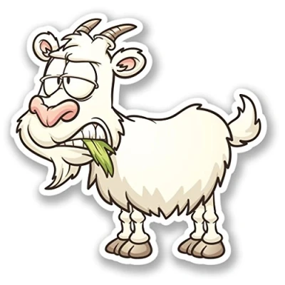Image of 2 x 10cm/100mm Horned Goat Vinyl SELF Adhesive Sticker Decal Laptop Travel Luggage Car Bike Sign Fun #4355