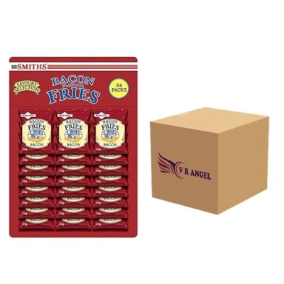 Image of Smith’s Scampi and Bacon Fries, Fries 24g 27g Pub Card Bundle Snack With Lemon &amp; Flavored for Light (24 x Fries)