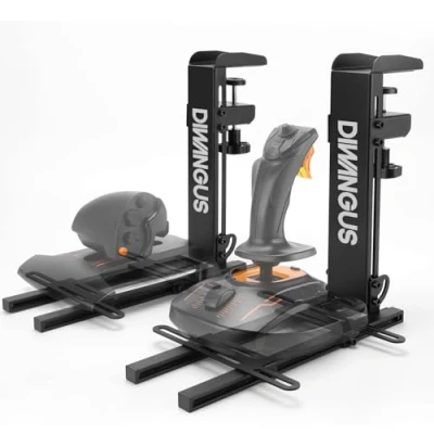 Image of DIWANGUS Joystick Desk Mount For Thrustmaster T.16000m Fcs Hotas,No Installation Hotas Logitech X56/X52/X52 Pro 2 Piece