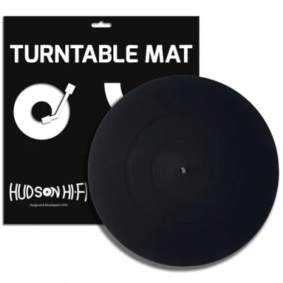 Image of Hudson Hi Fi Turntable Platter Mat Audiophile Grade Silicone Rubber Design Universal to All LP Vinyl Record Players
