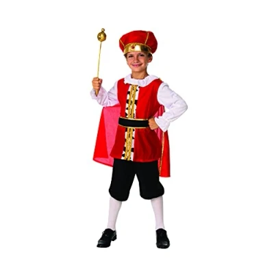 Image of Boys 5 Piece Red Medieval Tudor Nativity King Christmas Fancy Dress Costume Outfit 4 14 years (7 9 years)