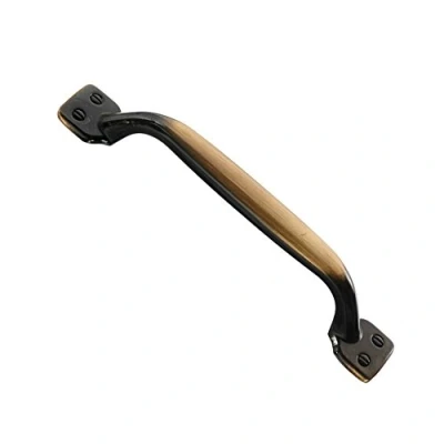 Image of FITTINGSCO Traditional Antique Brass Shaker D Kitchen &amp; Bedroom Cabinet Door Handles