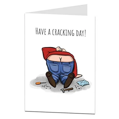 Image of Funny Birthday Card Have A Cracking Day For Men Him Perfect Dad &amp; Husband 40th 50th 60th 70th