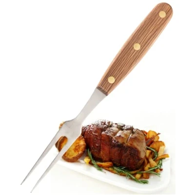 Image of Taylor&#039;s Eye Witness Heritage Oak 15cm Carving Fork