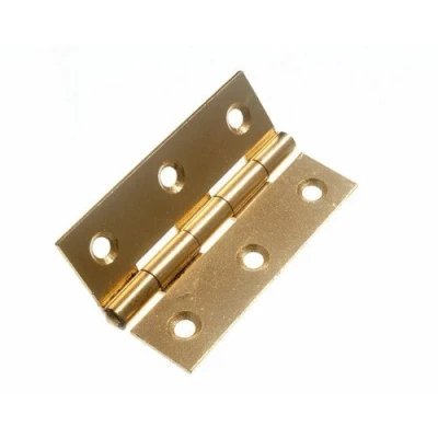 Image of 5 Pairs (10 Hinges) X 2.5 inch EB Brass Plated Steel Door Butt Hinges
