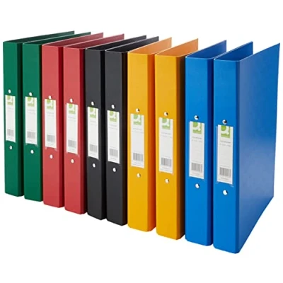 Image of Q Connect 25mm 2 Ring Binder Polypropylene A4 Assorted (Pack of 10)