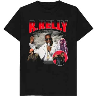 Image of R Kelly Vintage Retro Style Rap Hip Hop Mens T Shirt Black Size M
