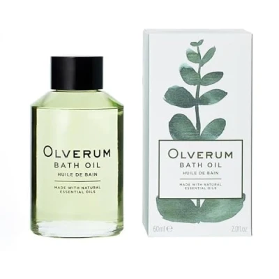 Image of Olverum Bath Oil Luxury Muscle Soothing Highly Concentrated Blend of Pure Essential Oils Best Relaxing Women and Men Natural Vegan Green Wellness (60ML)
