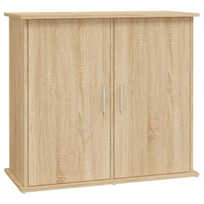 Image of vidaXL Sonoma Oak Engineered Wood Aquarium Stand Storage Cabinet for Fish Tank Modern Design Home Decor