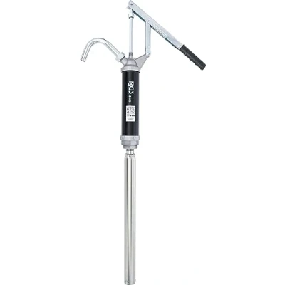 Image of BGS Oil Barrel Pump with Lever, 300 ml per Stroke, Self adjusting Telescopic Suction Tube, 2 &#039;NPT thread, Up to 200 Liters, Silver