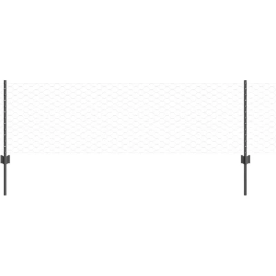 Image of vidaXL Fence Posts 11 pcs U Channel Grey 60 cm Steel