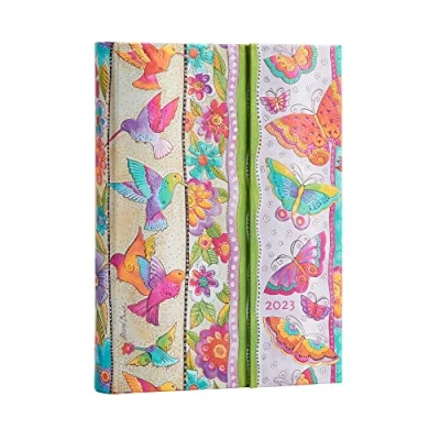 Image of Paperblanks 12 Month Planners 2023 Hummingbirds &amp; Flutterbyes Day at a Time Midi (130 x 180 mm)