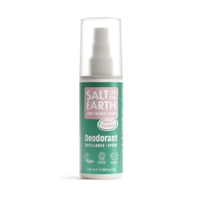 Image of Salt Of the Earth Natural Deodorant Spray, Melon &amp; Cucumber Vegan, Long Lasting Protection, Leaping Bunny Approved, Made in UK, 100 ml