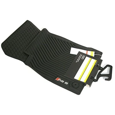 Image of Audi 8W6061221041 Original All Weather RS5 Rubber Front Floor Mat Set, Black