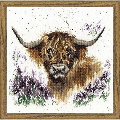 Image of Bothy Threads Cross Stitch Kit Wrendale Designs Highland Heathers