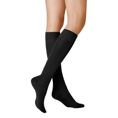 Image of KUNERT Women&#039;s Sensual Merino Knee High Socks, Black (Black 0070), (Size: 35/38)