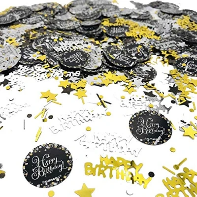 Image of (PKT) Gold Celebration Swirl Decorations