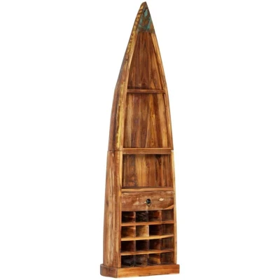 Image of vidaXL Wine Rack 50x40x180 cm Solid Reclaimed Wood