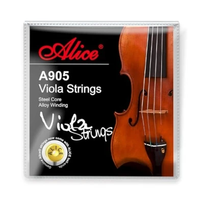 Image of Alice Viola Strings, Strings 4/4 Full Set Steel Core with Ni Fe Winding, Nickel plated Ball end for 16