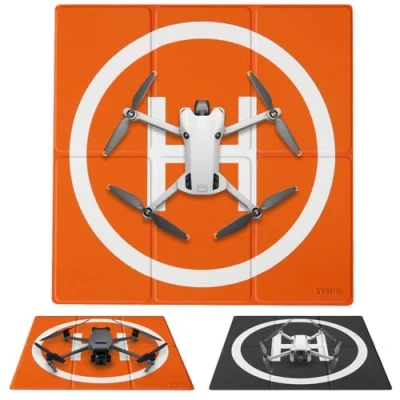 Image of SYMIK LP500 Drone Landing Pad 20 inch (50cm) Double Sided Waterproof (2x3 fold) Fast Fold Helipad for DJI Mini 4/3 Pro,Mavic 2,Mini SE,Air 3,Air 2S,Mavic Air 2,Mavic 2 Pro,Zoom,Mavic 3,Phantom