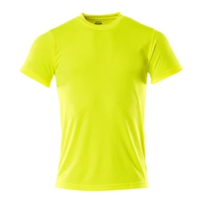 Image of Mascot 51625 949 17 Calais Crossover Moisture Wicking Cool Dry Lightweight Modern Fit T Shirt, Size L, Hi Vis Yellow