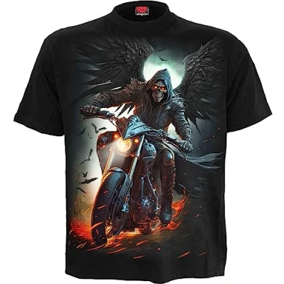 Image of Spiral Night Rider T Shirt Black 3XL