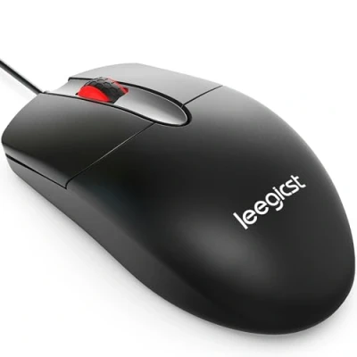 Image of Leegicst USB Wired Optical Computer Mouse M102 3 Button Corded for Laptops Chromebook MacBook PC (Black)