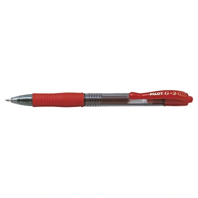 Image of PILOT G 2 0.7mm FINE RETRACTIBLE PEN RED (3 PACK)
