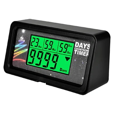 Image of Jayron Backlight Digital 9,999 Days Countdown Timer Big LCD Display Count Down for Retirement Wedding Vacation Christmas Event Classroom Cruise