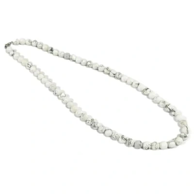 Image of Crystal Stone 8mm Beaded Necklace Bracelet Real Healing Stones Chakra Natural Jewelery (Howlite Necklace)