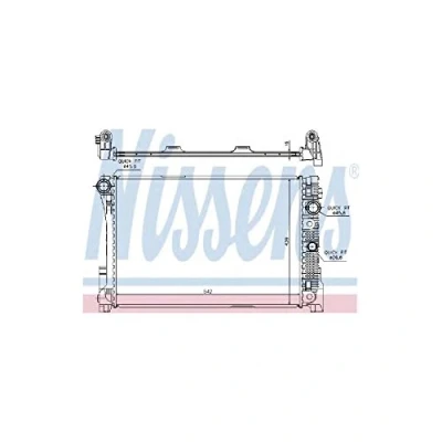 Image of 2045000303, A2045000303 Engine radiator NISSENS 67164 MERCEDES BENZ: C Class Saloon, T modell, Coupe