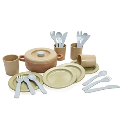 Image of Dantoy Bio Toy Pretend Play Dinner Set 22 Pieces, Eco conscious Toys made from Sugarcane