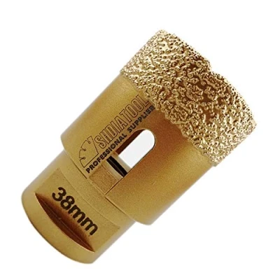 Image of SHDIATOOL Diamond Drill Core Bit Diameter 38mm for Porcelain Tile Granite Marble Dry Drilling