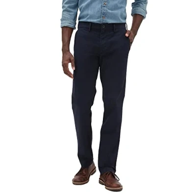 Image of GAP Essential Straight FIT Chinos, Men&#039;s, Size: 32x34, New classic navy
